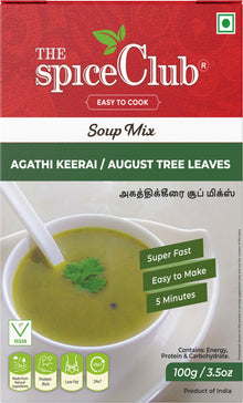 The Spice Club Agathi Keerai Soup Mix | Ready-to-Cook Leaf Soup Mix for Light Meals & Everyday Use | easy soup mix | quick soup preparation | home style soup | instant soup mix