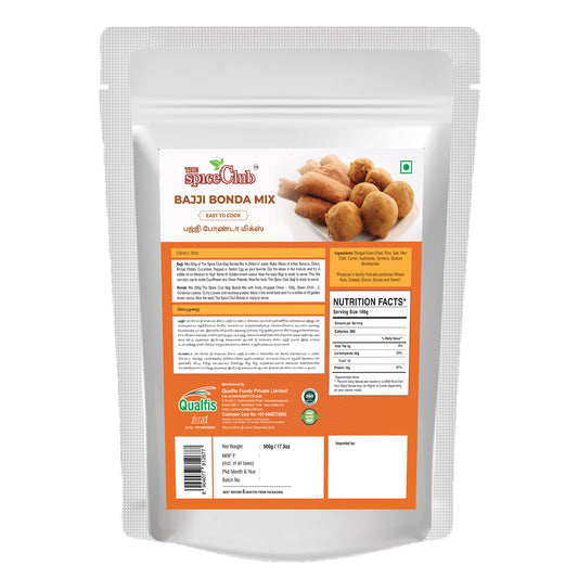 The Spice Club Bajji Bonda Mix 500g | Instant Snack Mix for Home Preparation | Crispy Snack Mix for Evening Snacks