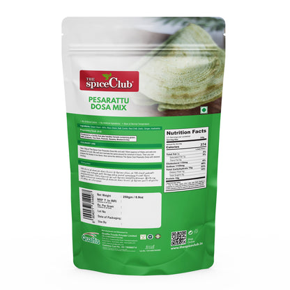 The Spice Club Pesarattu Dosa Mix 250g | Green Gram Dosa Mix | Breakfast Recipes | quick dosa mix | instant breakfast mix | south indian breakfast mix | easy breakfast option