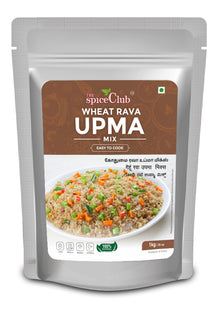 The Spice Club Wheat Rava Upma Mix 1 kg| Easy-to-Prepare Breakfast Mix | godhumai upma mix | south indian breakfast mix | broken wheat upma mix | ready to cook wheat upma